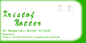 kristof notter business card
